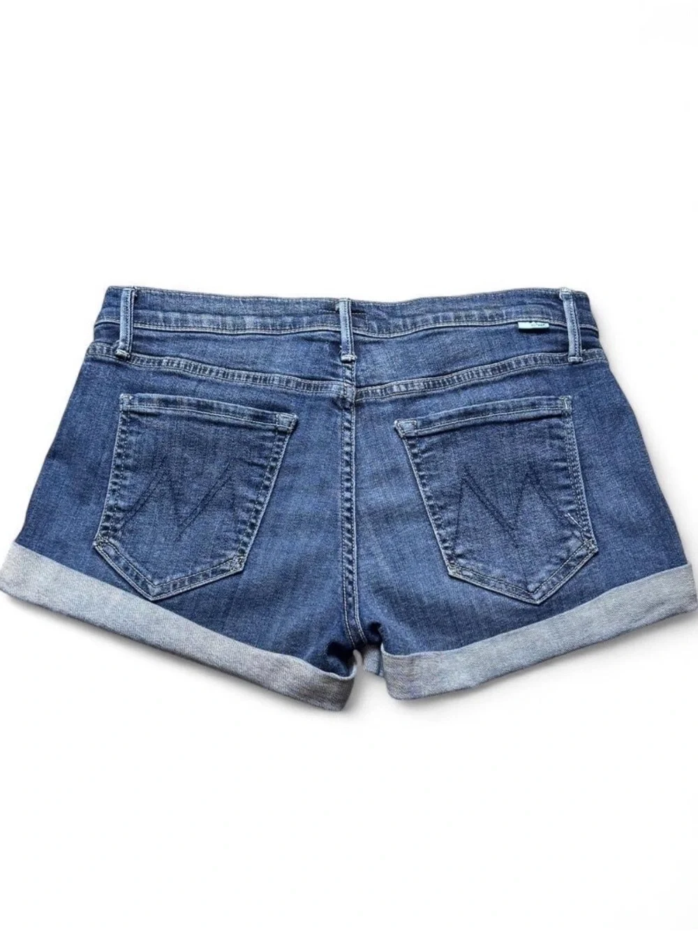 Mother Jean shorts cuffed denim